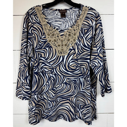 Multiples 3/4 Sleeve Blouse Women's Size XL
