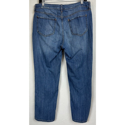 Stylus Blue Boyfriend Capris Women's 30