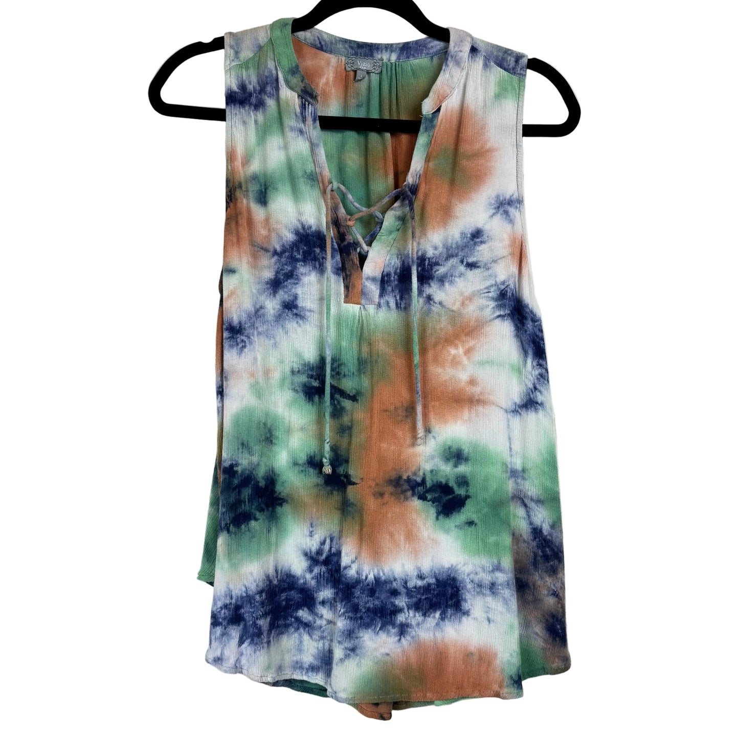 Vizio Multicolor Tie-Dye Sleeveless Blouse Women's Size Large