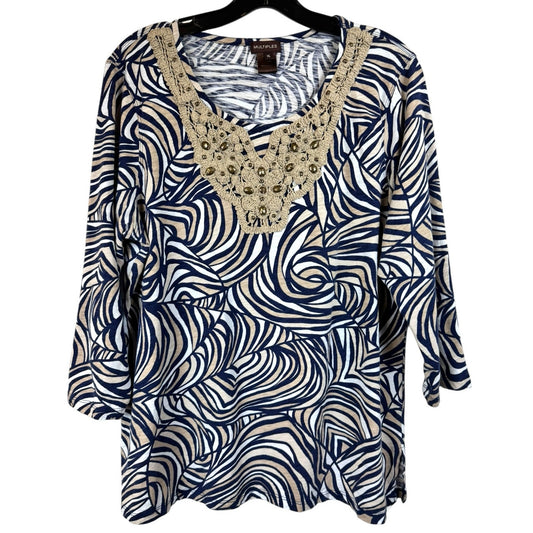 Multiples 3/4 Sleeve Blouse Women's Size XL