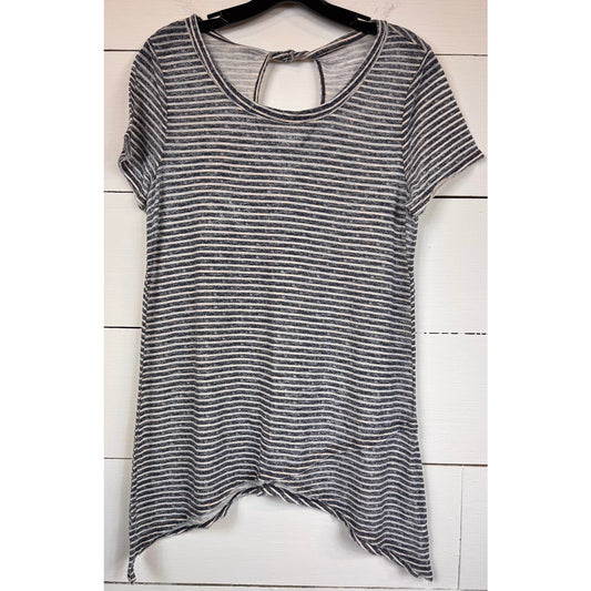 Sonoma Short Sleeve Striped Shirt Women's Size Large