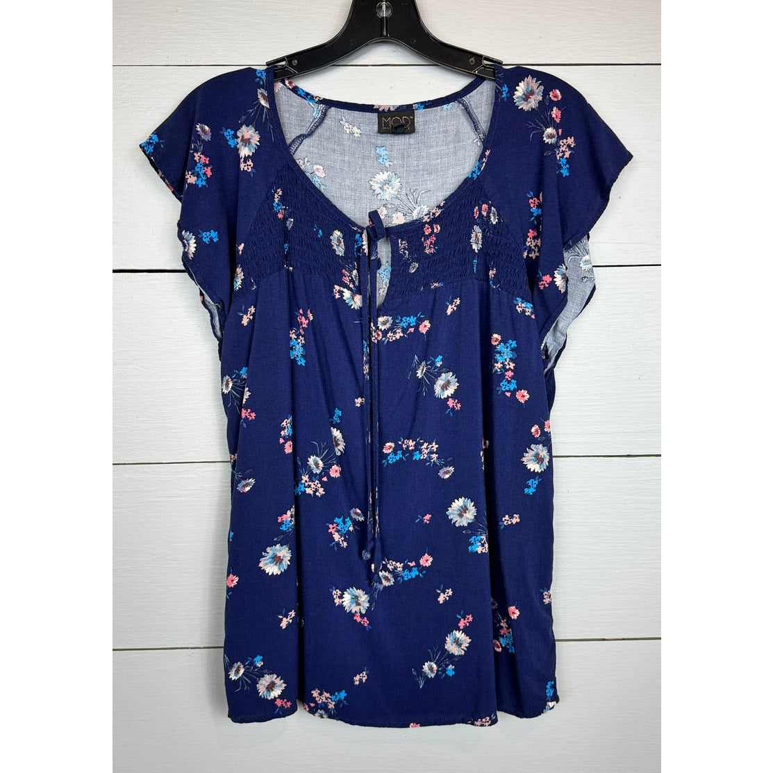 Mod Lusive Short Sleeve Blouse Women's Size Large