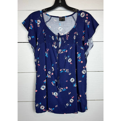 Mod Lusive Short Sleeve Blouse Women's Size Large