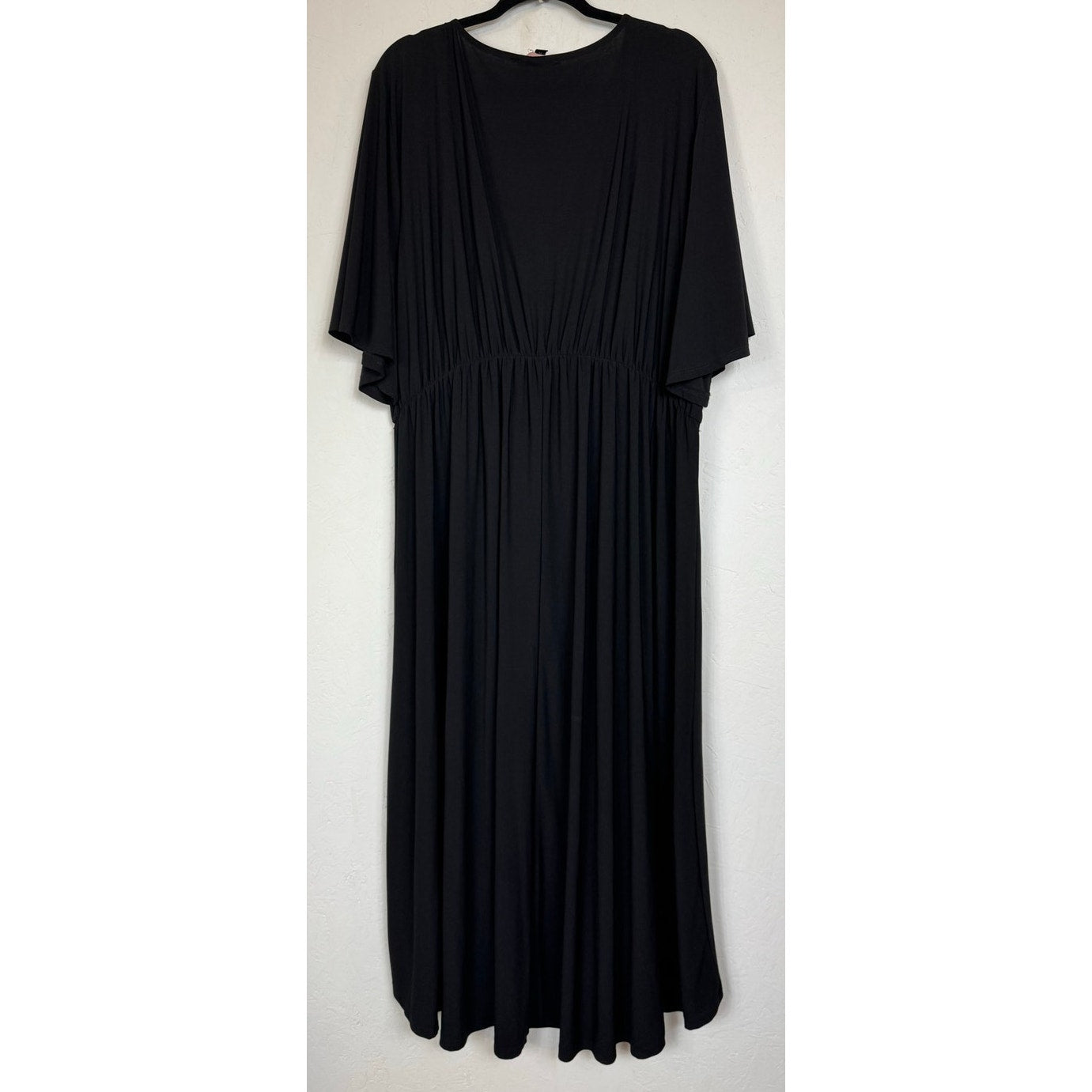 East Adeline Black Short Sleeve Maxi Dress Women's 5X