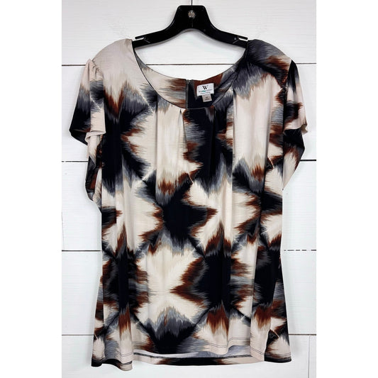 Worthington Short Sleeve Blouse Women's Size 3X