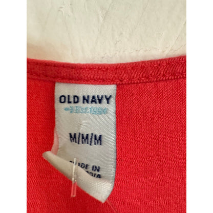 Old Navy Red Sleeveless Knee- Length Dress Women's Medium