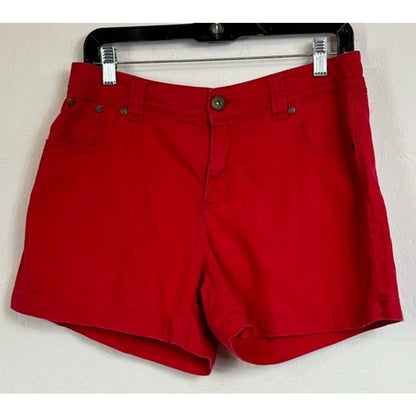 Faded Glory Red Denim Shorts Women's 10