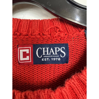 Chaps Orange Sweater Men's Large