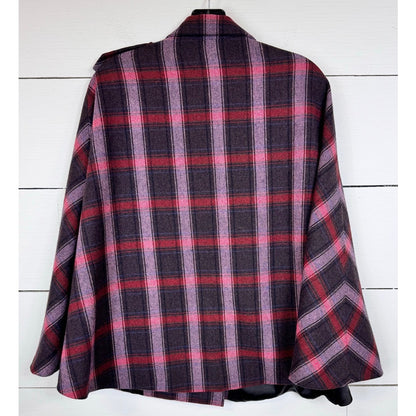 Kate Landry Plaid Cape Women's Size One Size