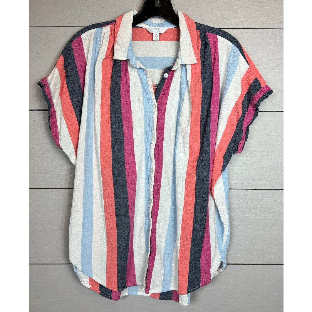 Time and Tru Short Sleeve Blouse Women's Size Small