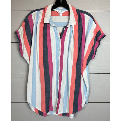 Time and Tru Short Sleeve Blouse Women's Size Small