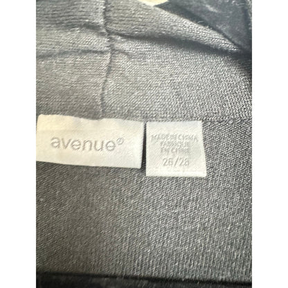 Avenue Black & Gray Long Sleeve Cardigan Women's 26/28