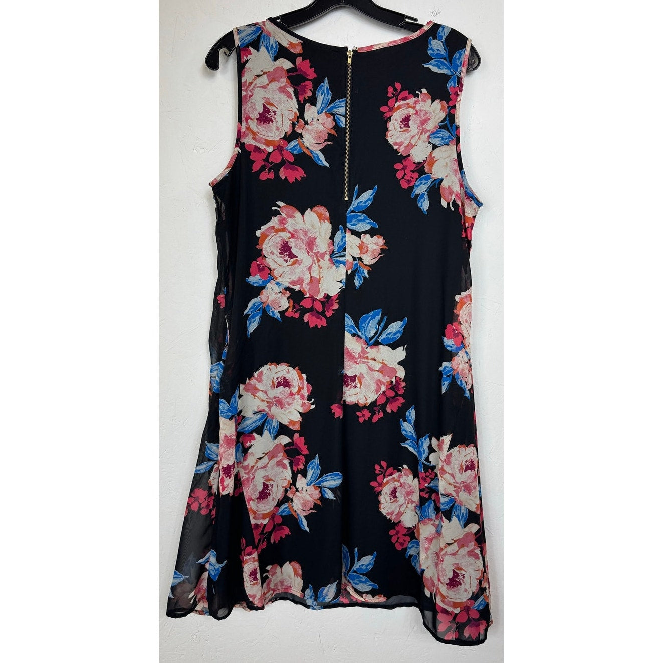 GNW Black Sleeveless Knee-length Dress Women's 14