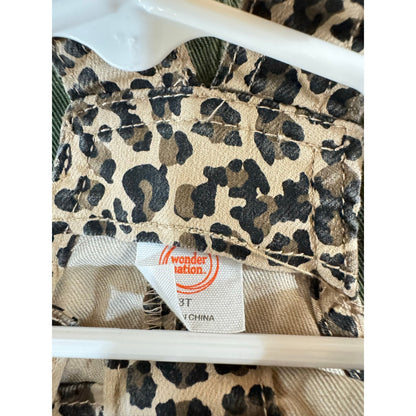 Wonder Nation Brown Overall Dress Girl's Size 3t
