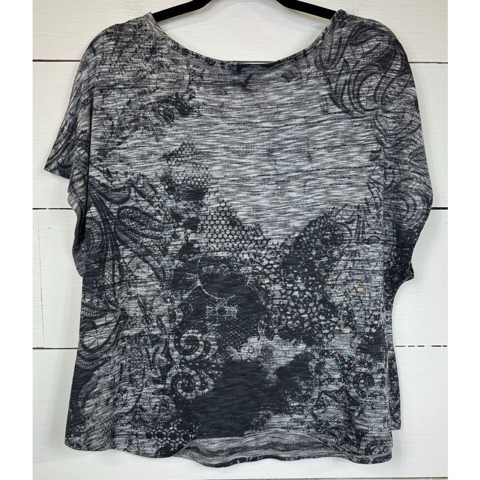 Westbound Gray Knit Blouse Women's Size XL