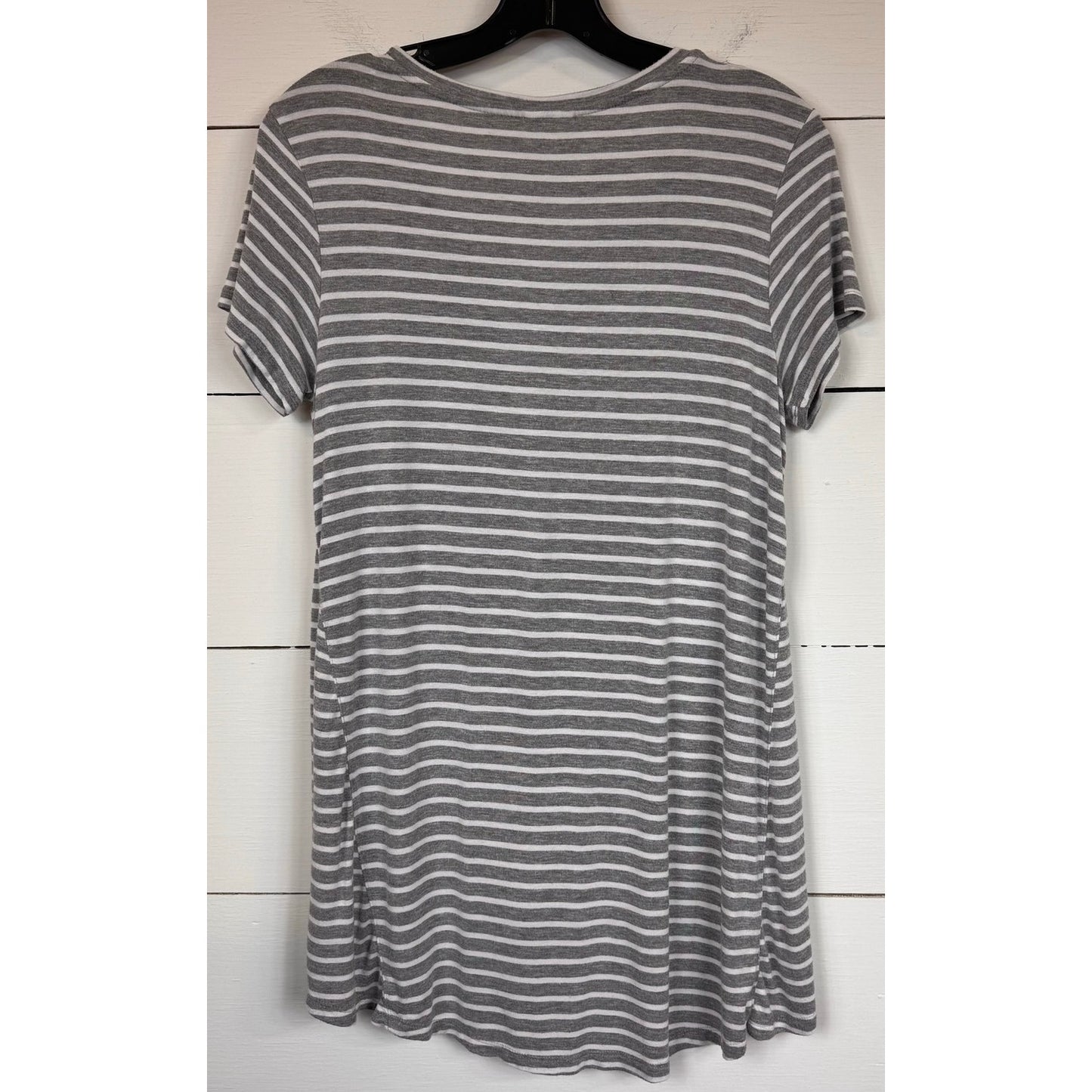 Mossimo Long Gray Striped T-Shirt Women's Size Large