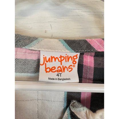 Jumping Beans Plaid Long Sleeve Shirt Girl's Size 4t