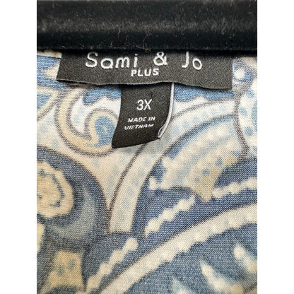 Sami & Jo Blue Knee Length Dress Women's 3X