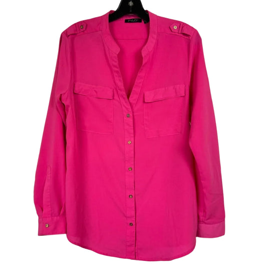 Fylo Pink Long Sleeve Button Up Shirt Women's Medium