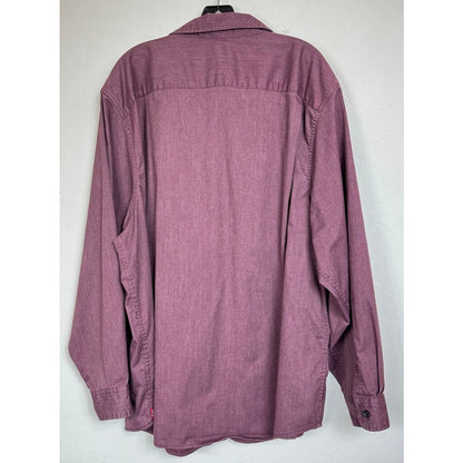 Wrangler Purple Long Sleeve Button Up Shirt Men's 3XL