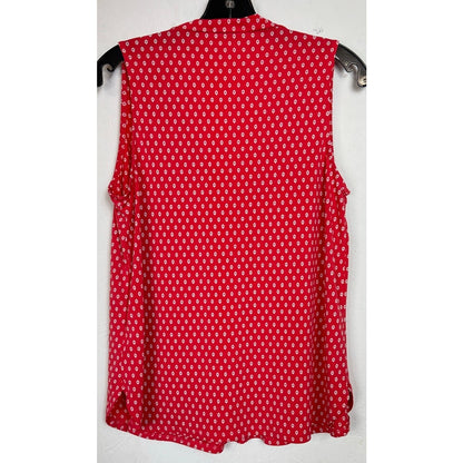 Beacon Red Sleeveless Blouse Women's Medium