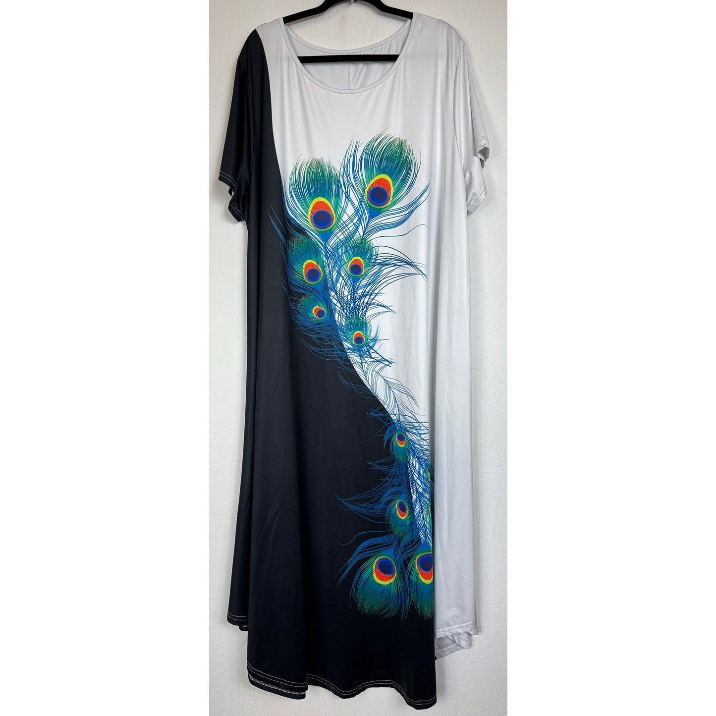 White & Black Maxi Dress Women's Size 6XL