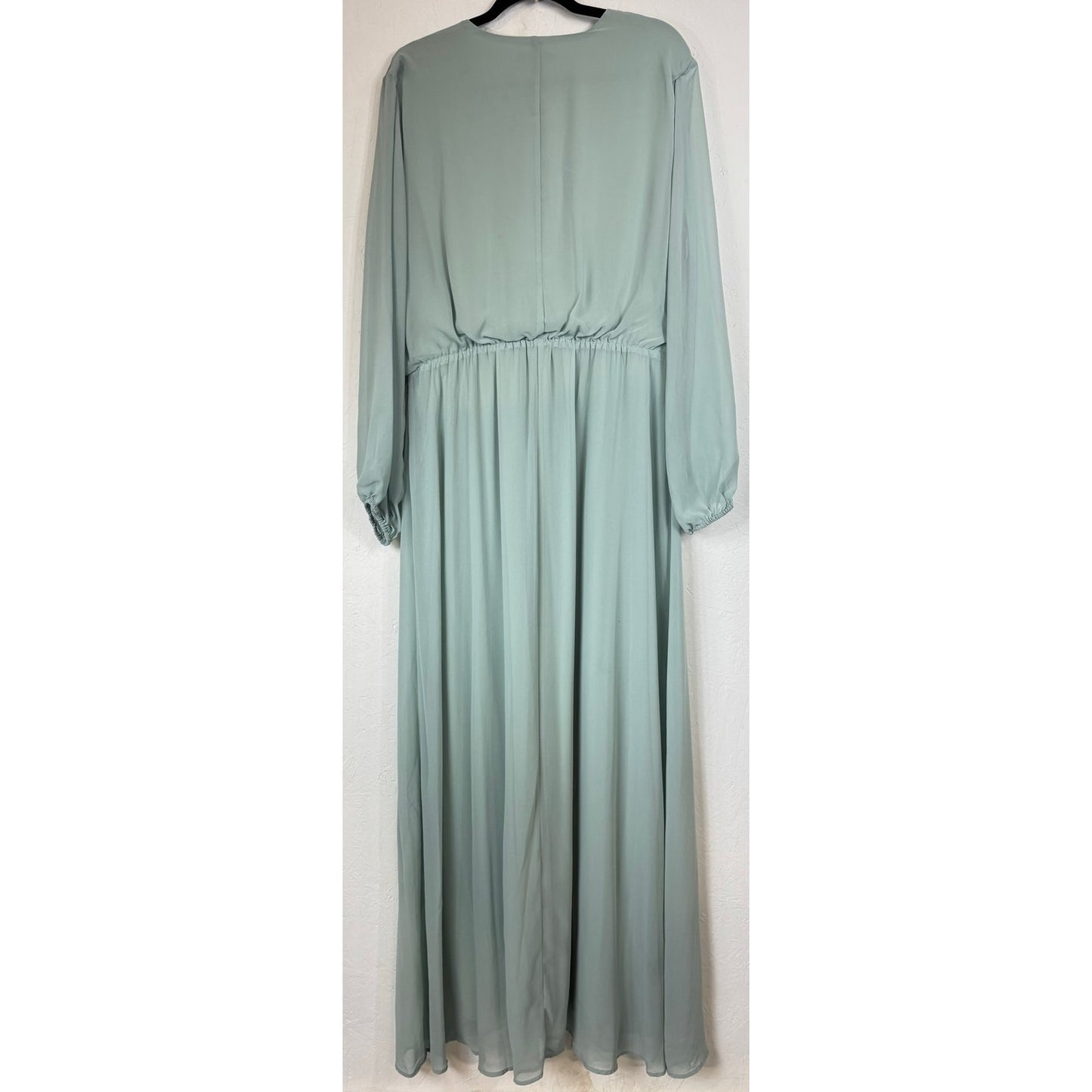 Marina Green Long Sleeve V-neck Formal Dress Women's 18W