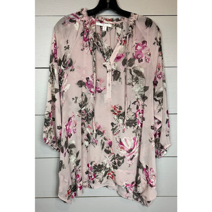 Lauren Conrad Long Sleeve Sheer Blouse Women's Size Medium