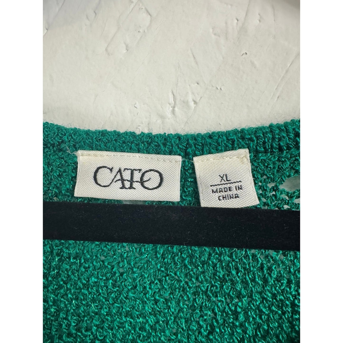 Cato Green Sweater Long Sleeve Blouse Women's Size XL