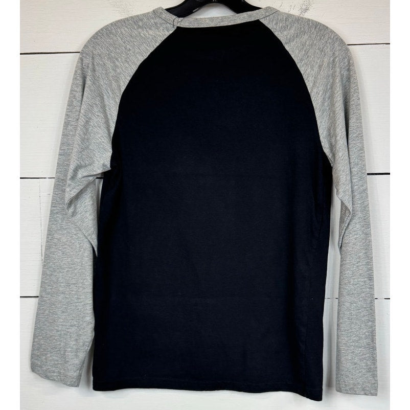 The Children's Place Black Gray Long Sleeve T-shirt Boy's Extra Large 14