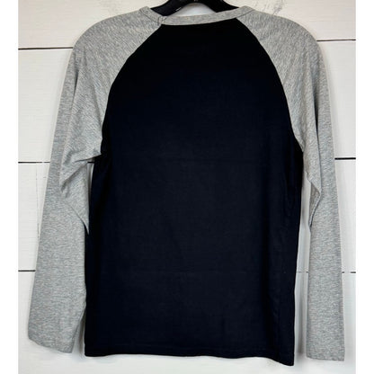 The Children's Place Black Gray Long Sleeve T-shirt Boy's Extra Large 14
