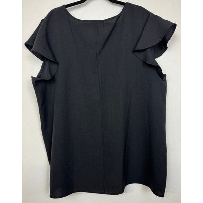 Haptics Black Blouse Women's 3x