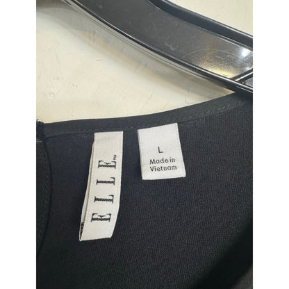 Elle Black Sleeveless Blouse Women's Large