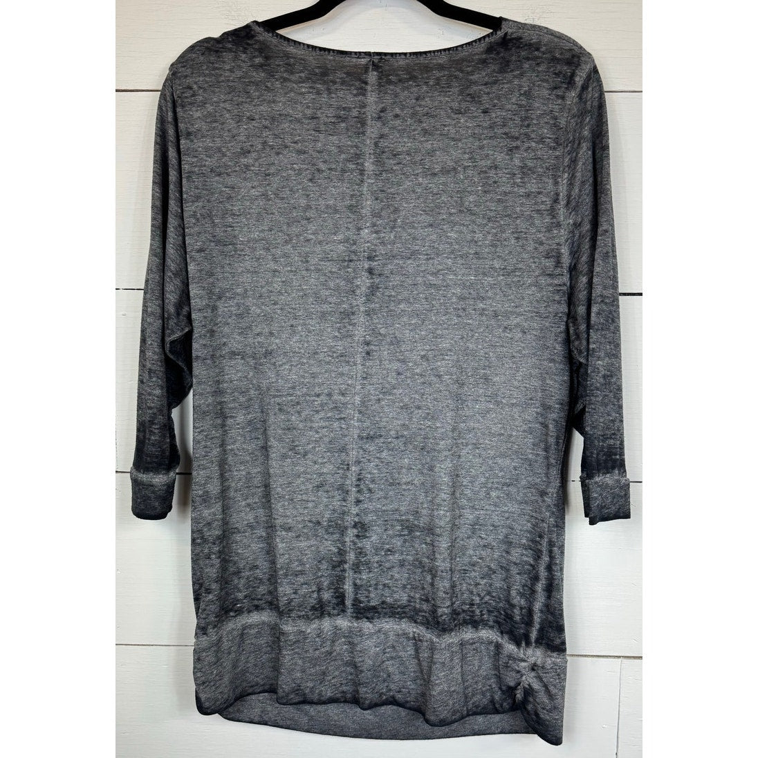 Vanity 3/4 Sleeve Gray Blouse Women's Size 2XL