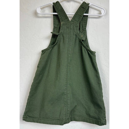 Wonder Nation Green Overall Dress Girl's 3t