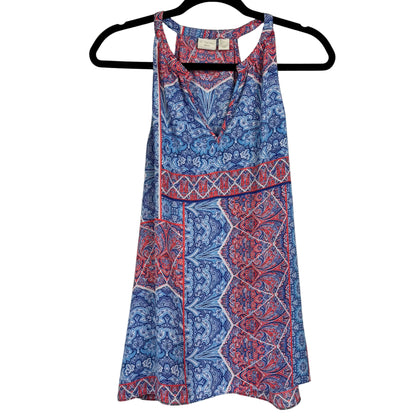 St. Tropez West Blue and Pink Sleeveless Blouse Women's Size Large