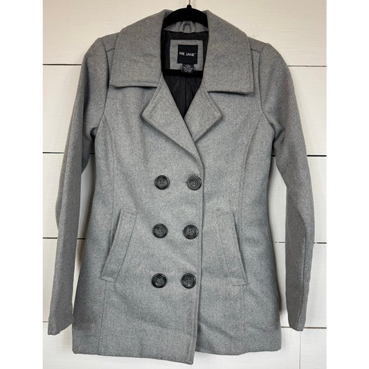 Me Jane Gray Pea Coat Women's Size XS