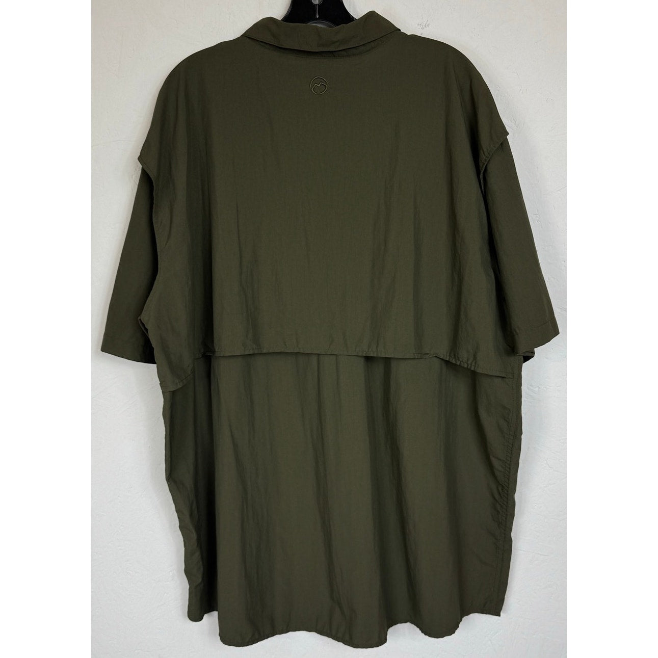 Magellan Green Button Up Short Sleeve Shirt Men's 2XL