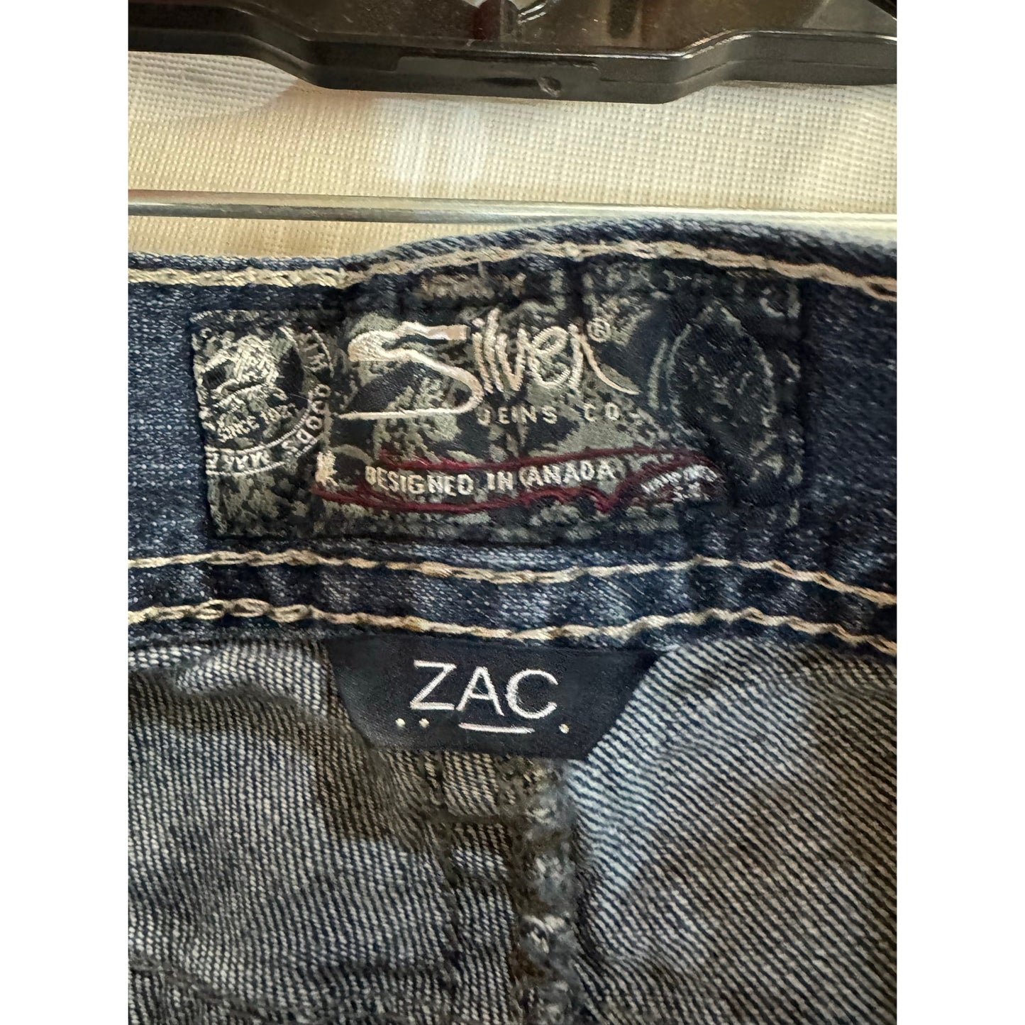 Silver Blue Straight Cut Jeans Men's Size 33x30