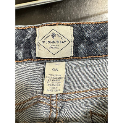 St. Johns Bay Blue Bootcut Jeans Women's 4 Short