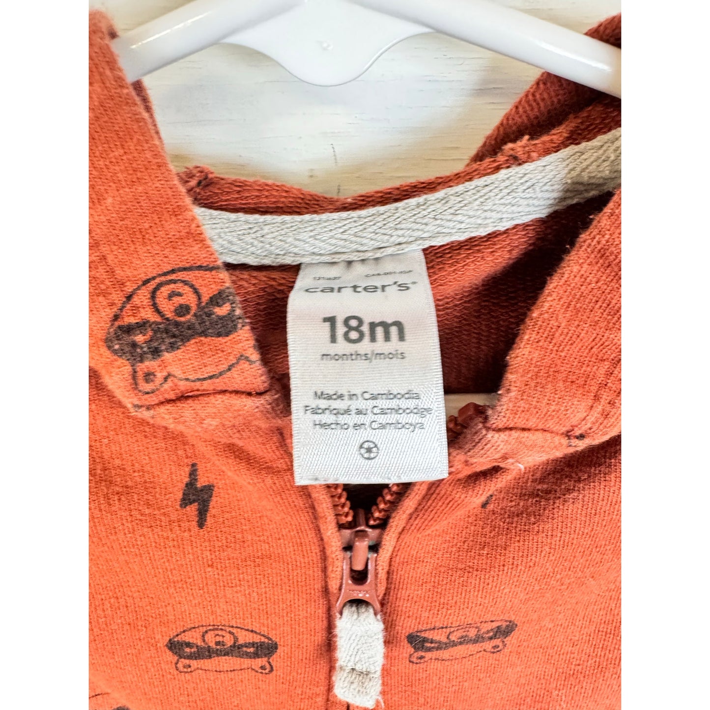 Carter's Hoodie Jacket Boy's Size 18 Months