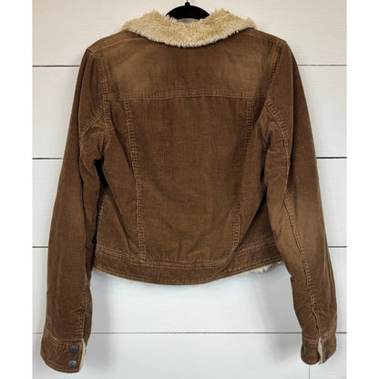 Abercrombie & Fitch Cropped Corduroy Coat Women's Size Medium