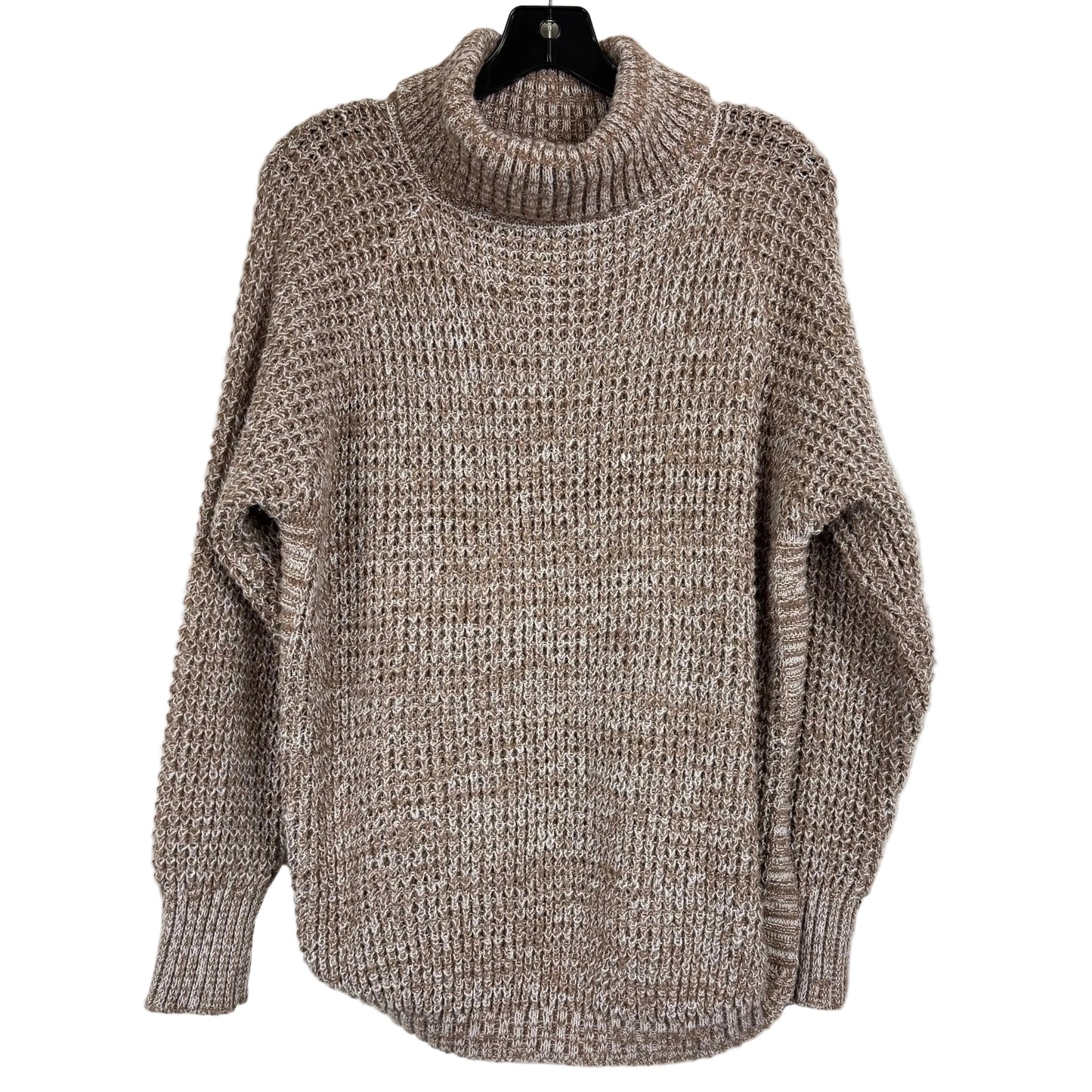 Shein Beige and Browm Long Sleeve Turtleneck Sweater Women's Size Large