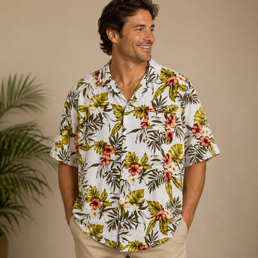 Isle Bay White Short Sleeve Shirt Men's XL