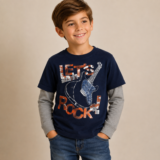 Gap Kids Blue & Gray Long Sleeve T-shirt Boy's Medium