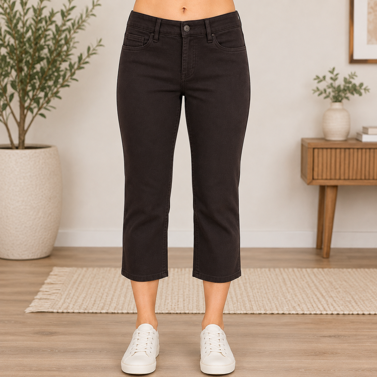Peace Of Cloth Brown Capris Women's Size 6