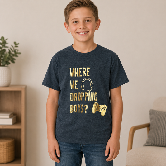 Gildan Gray T-shirt Boy's Size Medium