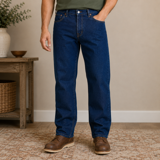 Levi Strauss Blue Straight Cut Jeans Men's 38x32
