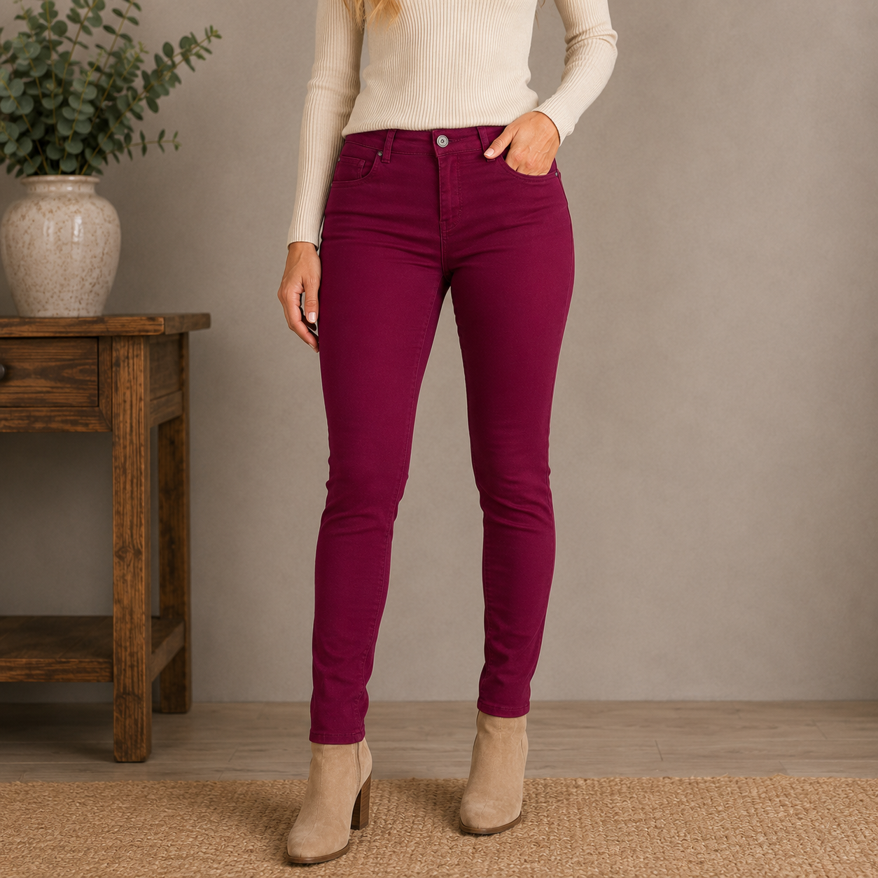 Sapphire Ink Pink Skinny Pants Women's 11