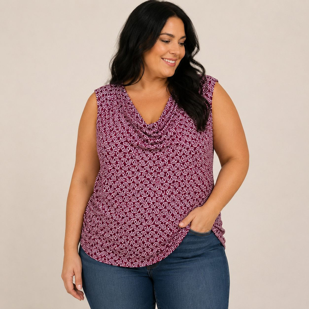 GNW Red Sleeveless Blouse Women's 2X